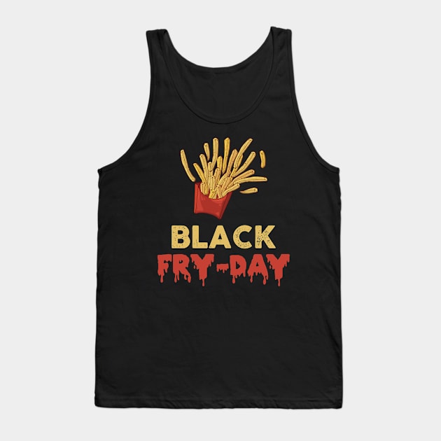 Black Fry-Day Tank Top by Artistry Vibes